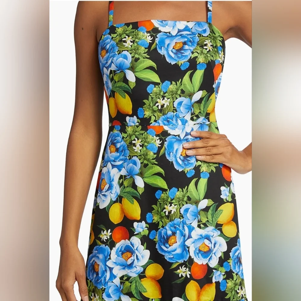 Borgo De Nor Floral And Lemon Maxi Dress UK Size 14 US Size 10 - Picture 2 of 15